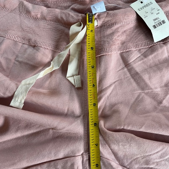 Express Sz S Stretch Pull On Pink Knit Yoga Pants Straight Leg Leggings - Picture 6 of 8